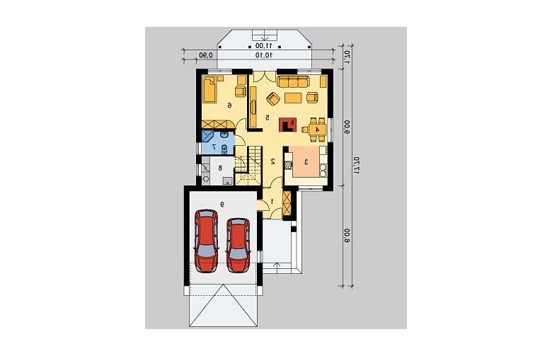 Projekt domu jednorodzinnego LK&335 - parter