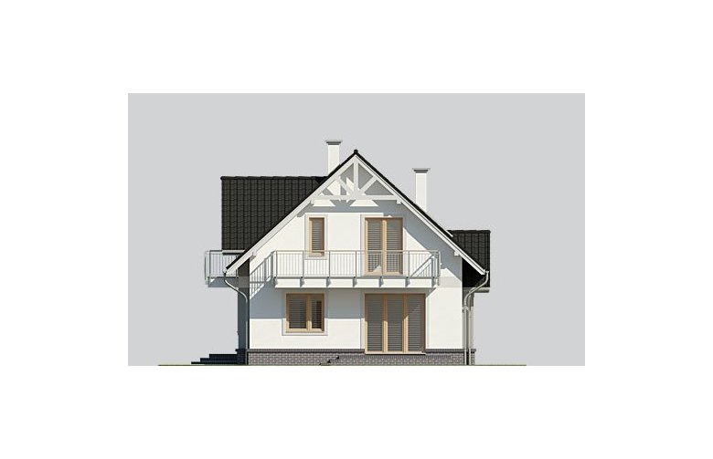 Projekt domu jednorodzinnego LK&948 - elewacja 4