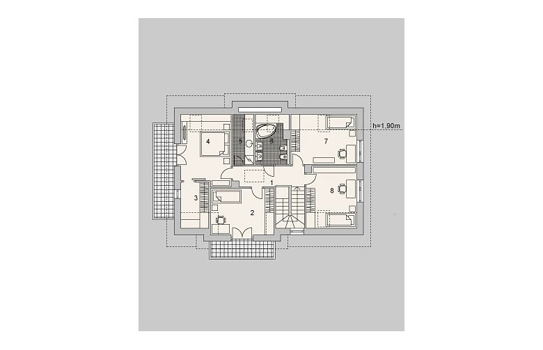 Projekt domu jednorodzinnego LK&948 - poddasze