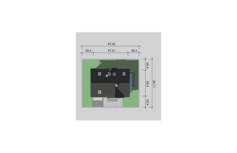 Projekt domu jednorodzinnego LK&948 - Usytuowanie - wersja lustrzana