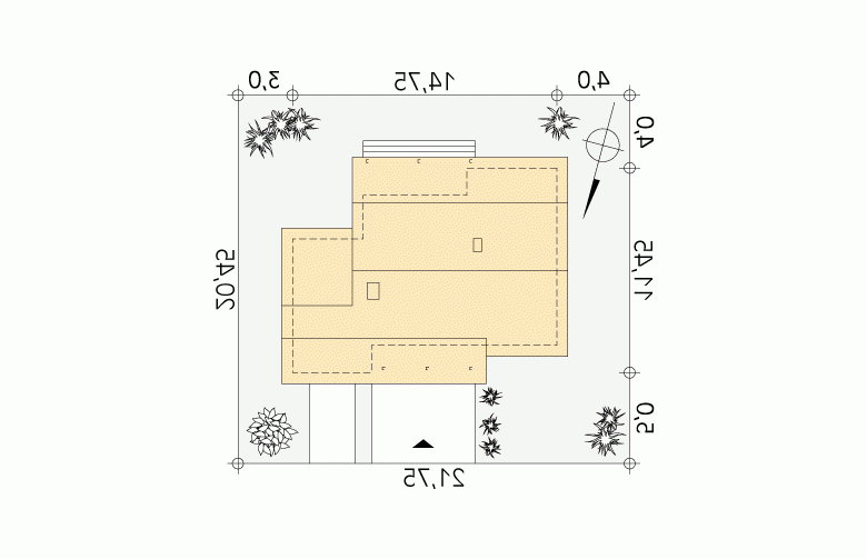 Projekt domu wielorodzinnego Combo - Usytuowanie - wersja lustrzana