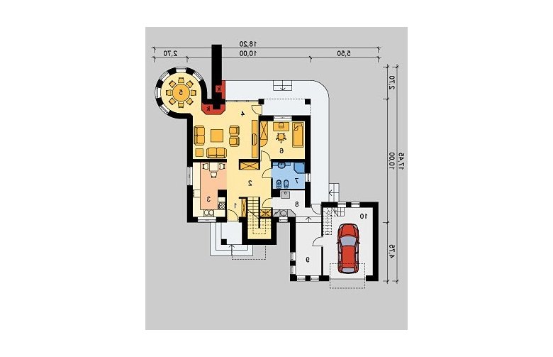 Projekt domu jednorodzinnego LK&337 - parter