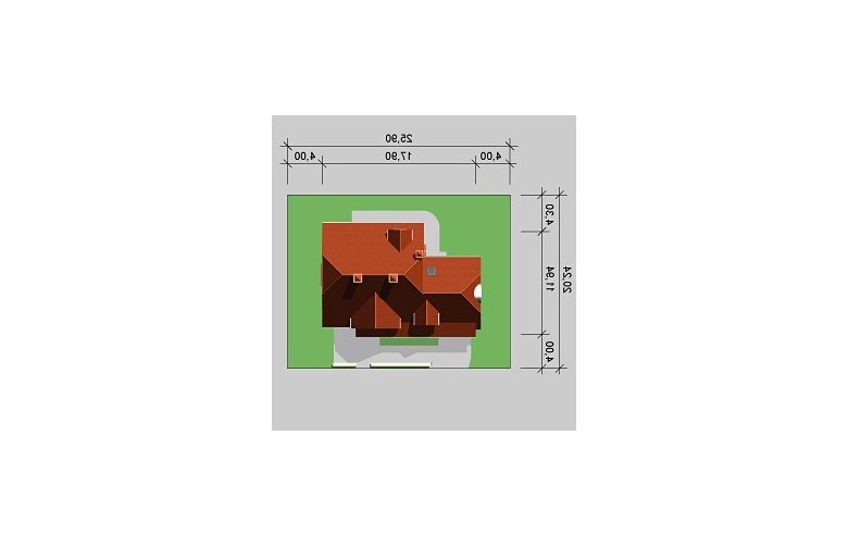 Projekt domu jednorodzinnego LK&339 - Usytuowanie - wersja lustrzana