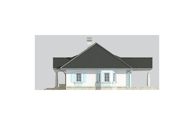 Projekt domu piętrowego LK&341 - elewacja 4