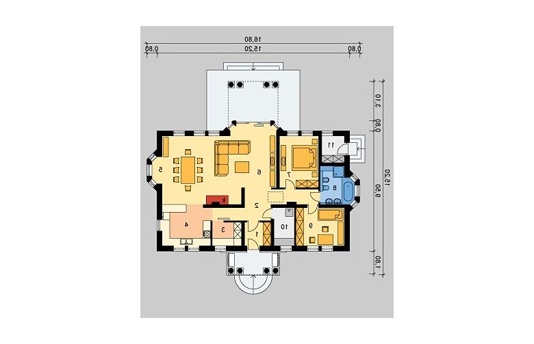 Projekt domu piętrowego LK&341 - parter