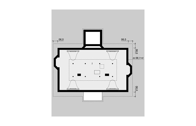 Projekt domu piętrowego LK&341 - strych