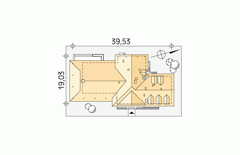 Projekt budynku komercyjnego Cykada - Usytuowanie