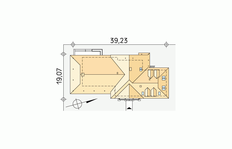 Projekt domu piętrowego Cykada 2 - Usytuowanie