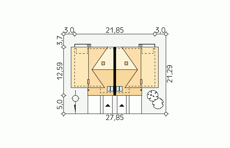 Projekt domu bliźniaczego Duet - Usytuowanie