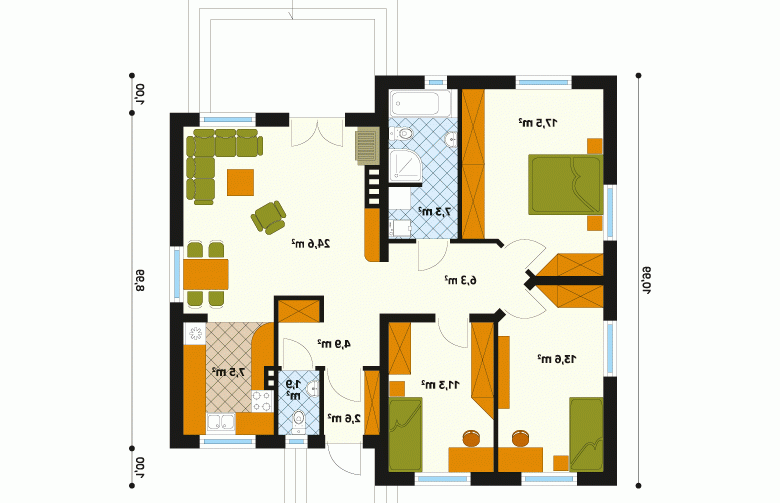 Projekt domu dwurodzinnego Dorota - 