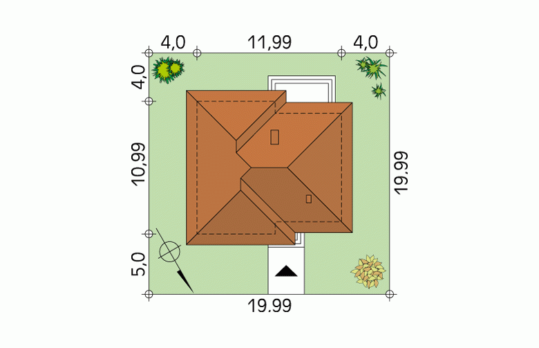 Projekt domu dwurodzinnego Dorota - Usytuowanie