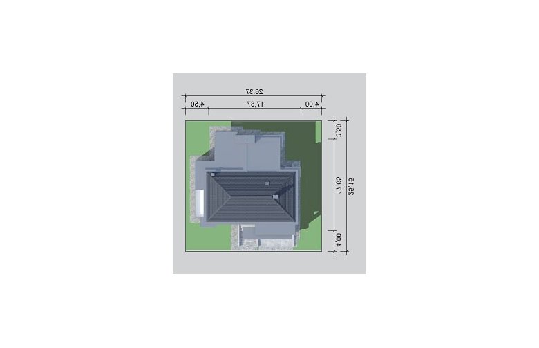 Projekt domu szkieletowego LK&929 - Usytuowanie - wersja lustrzana