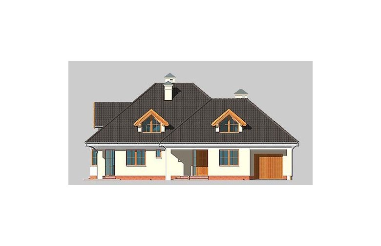 Projekt domu jednorodzinnego LK&360 - elewacja 1