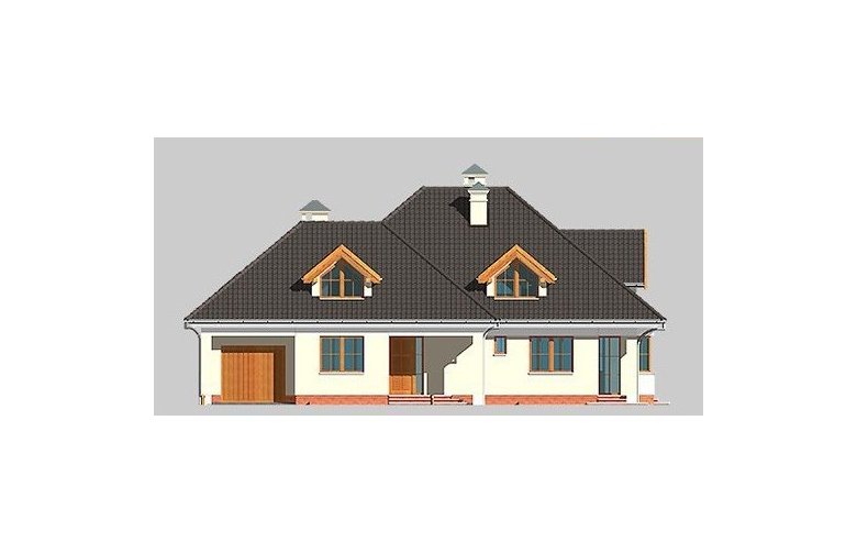 Projekt domu jednorodzinnego LK&360 - elewacja 1