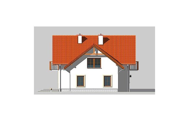 Projekt domu jednorodzinnego LK&361 - elewacja 2