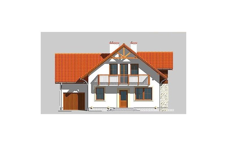 Projekt domu jednorodzinnego LK&361 - elewacja 1