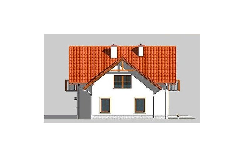 Projekt domu jednorodzinnego LK&361 - elewacja 2