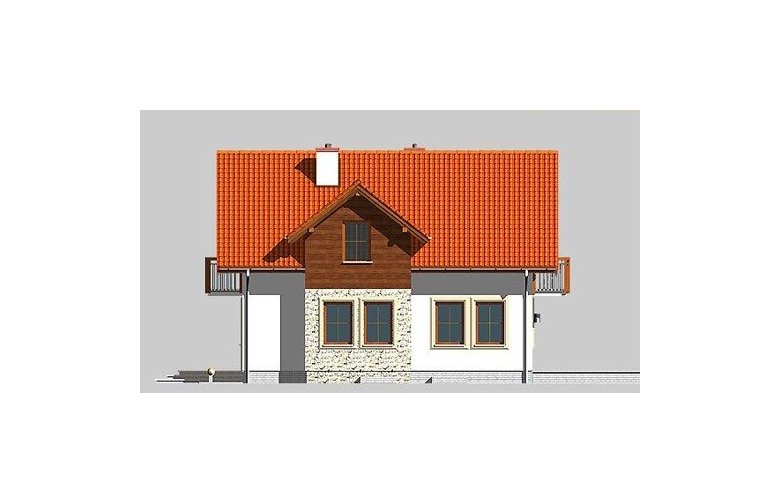 Projekt domu jednorodzinnego LK&361 - elewacja 4