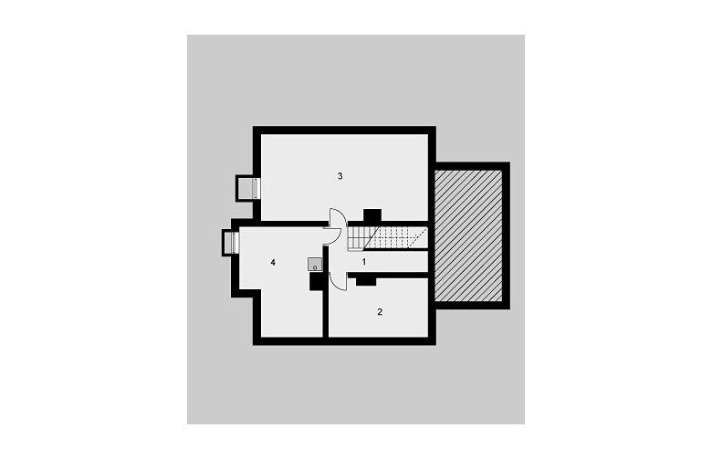 Projekt domu jednorodzinnego LK&361 - piwnica