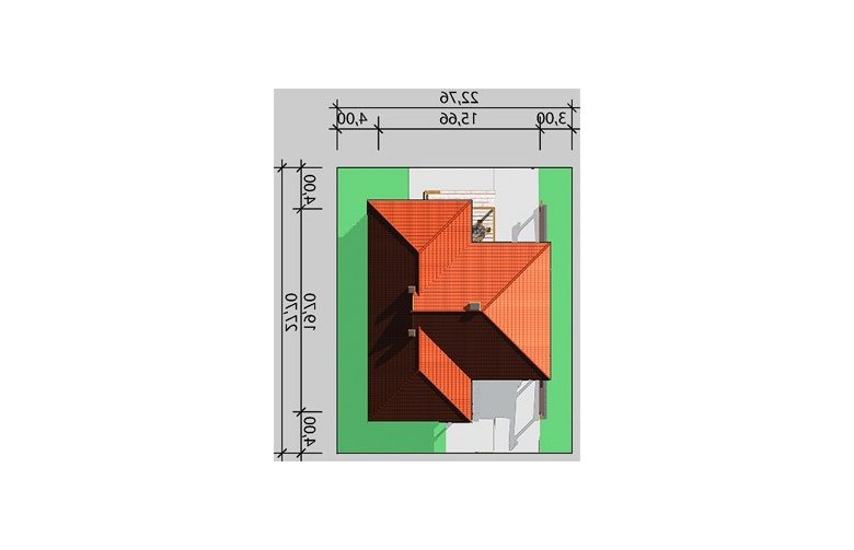 Projekt domu dwurodzinnego LK&364 - Usytuowanie - wersja lustrzana