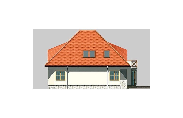 Projekt domu jednorodzinnego LK&366 - elewacja 3
