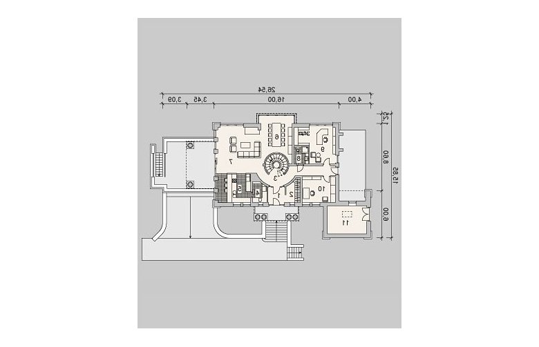 Projekt domu piętrowego LK&916 - parter