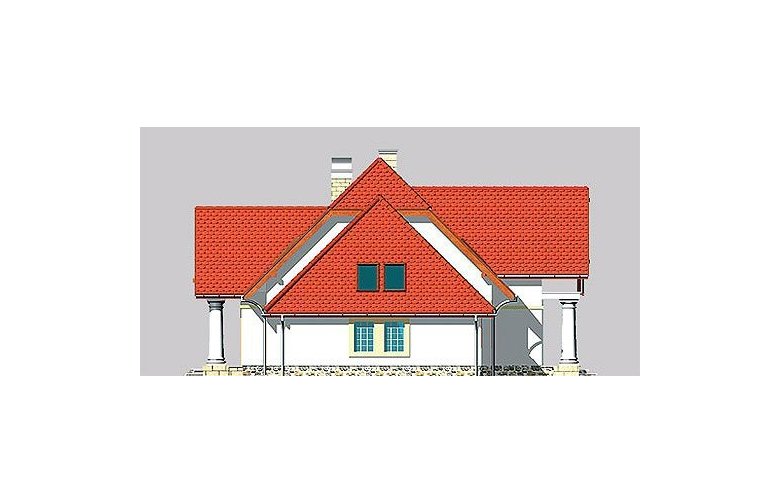 Projekt domu piętrowego LK&369 - elewacja 4