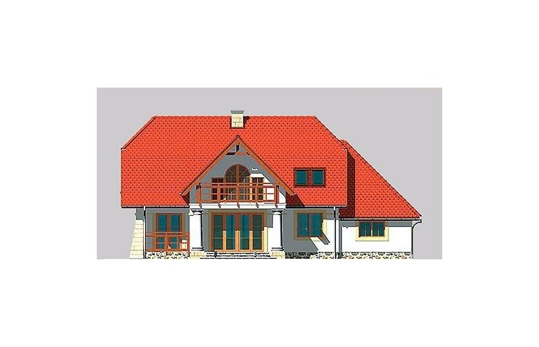 Projekt domu piętrowego LK&369 - elewacja 3