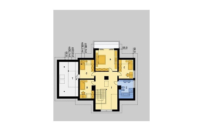 Projekt domu piętrowego LK&369 - poddasze