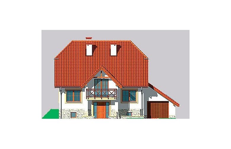 Projekt domu jednorodzinnego LK&377 - elewacja 1