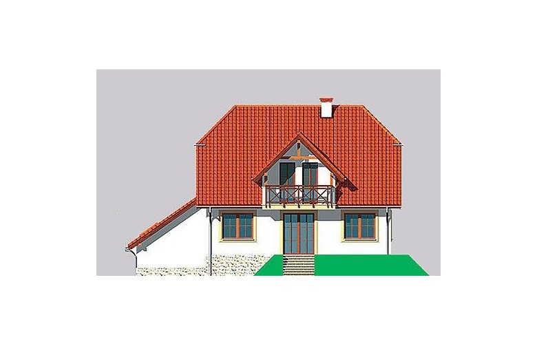Projekt domu jednorodzinnego LK&377 - elewacja 2