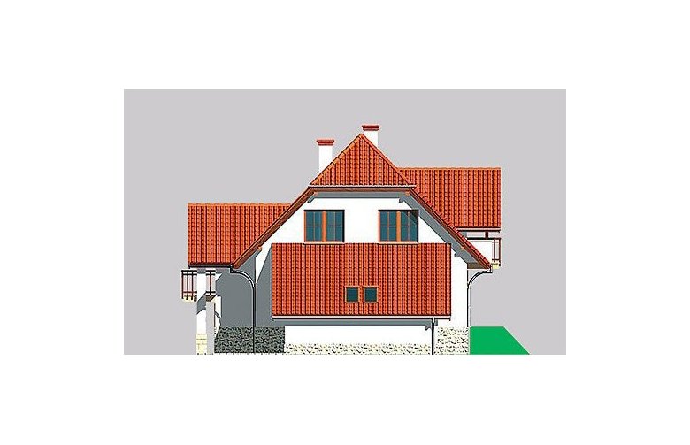 Projekt domu jednorodzinnego LK&377 - elewacja 4