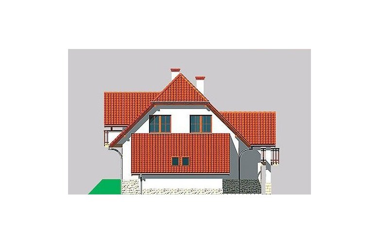 Projekt domu jednorodzinnego LK&377 - elewacja 4