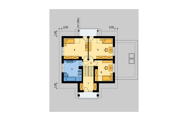 Projekt domu jednorodzinnego LK&377 - poddasze