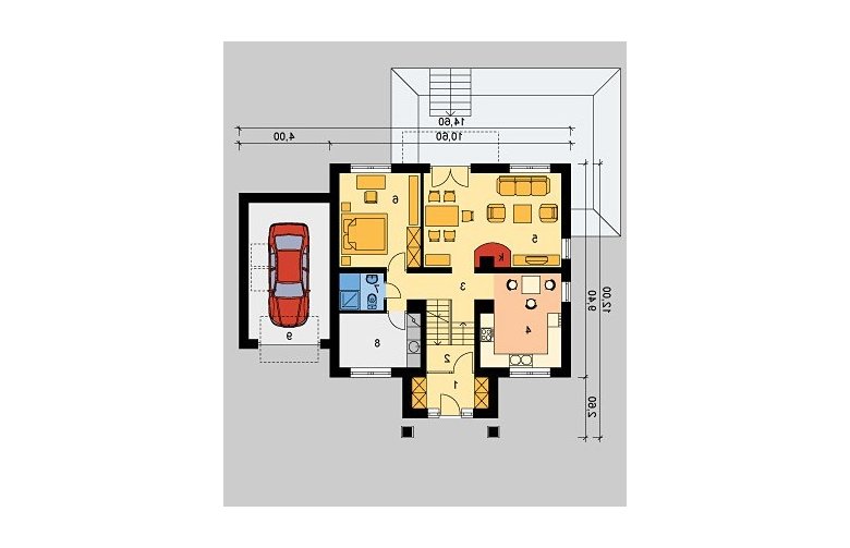 Projekt domu jednorodzinnego LK&377 - parter