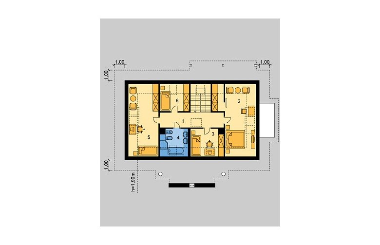 Projekt domu piętrowego LK&378 - poddasze