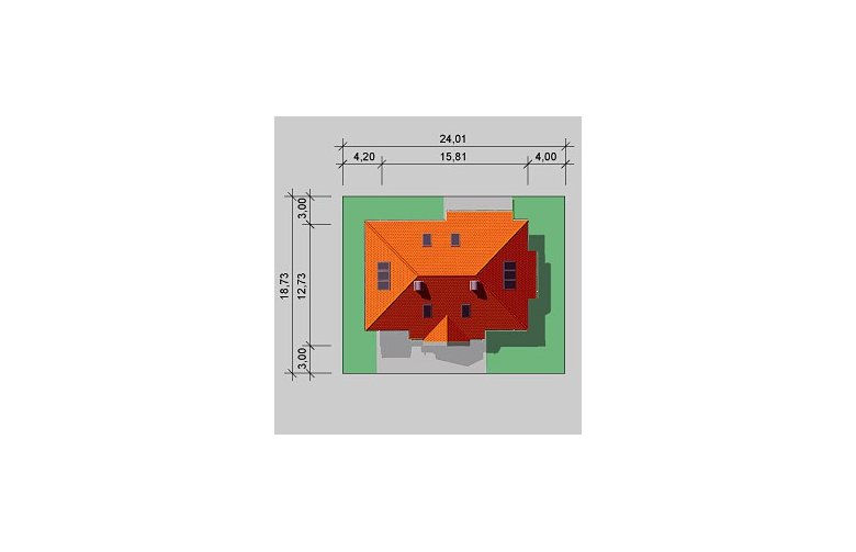 Projekt domu piętrowego LK&378 - Usytuowanie