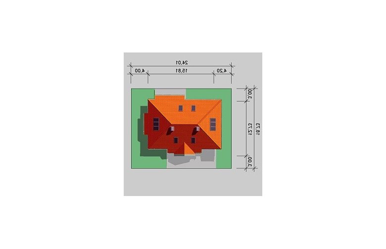 Projekt domu piętrowego LK&378 - Usytuowanie - wersja lustrzana