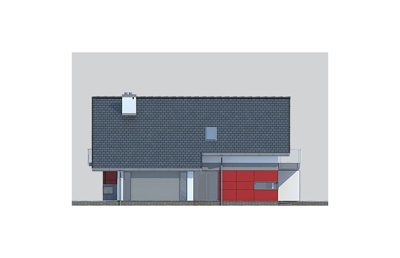Projekt domu jednorodzinnego LK&895 - elewacja 2