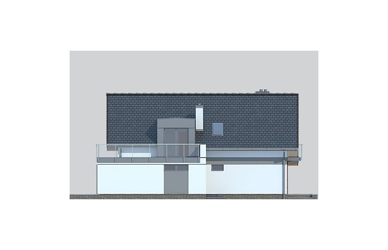 Projekt domu jednorodzinnego LK&895 - elewacja 4