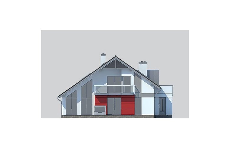 Projekt domu jednorodzinnego LK&895 - elewacja 3