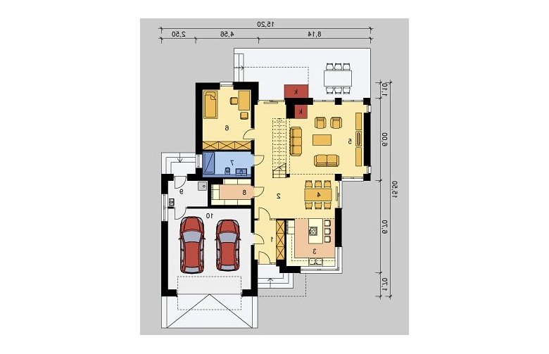Projekt domu jednorodzinnego LK&895 - parter
