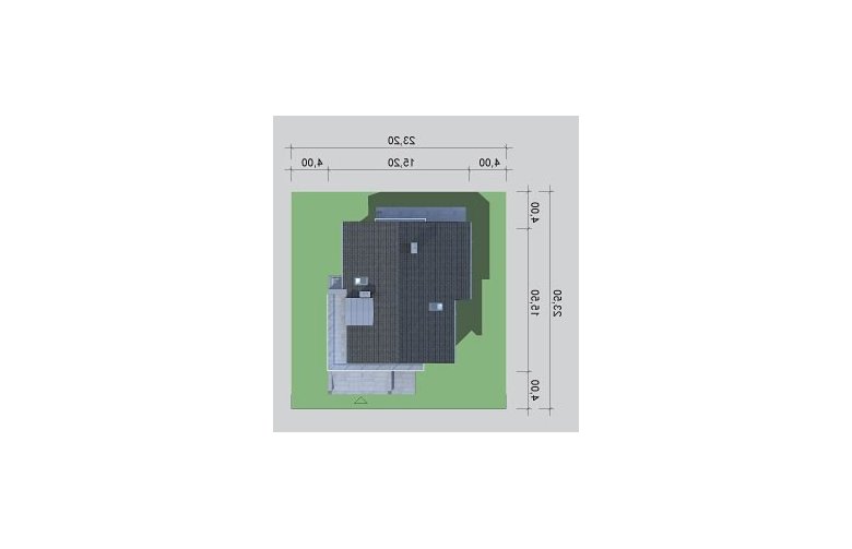 Projekt domu jednorodzinnego LK&895 - Usytuowanie - wersja lustrzana