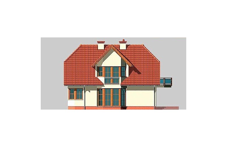 Projekt domu jednorodzinnego LK&384 - elewacja 2