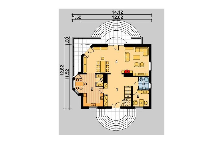 Projekt domu jednorodzinnego LK&385 - parter