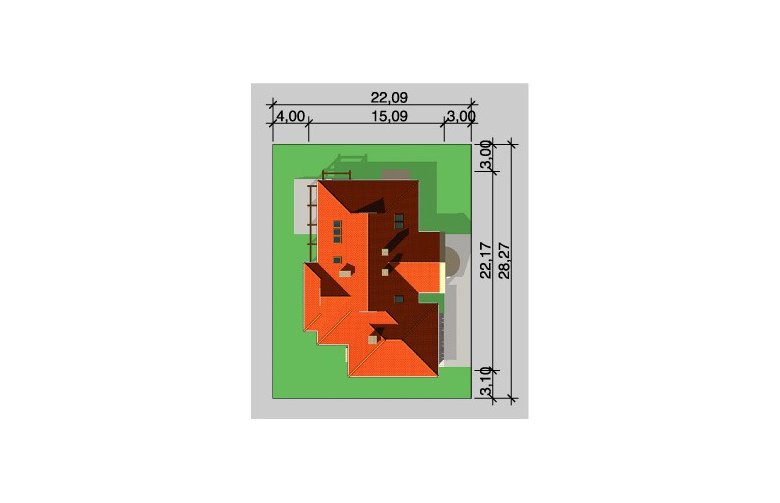 Projekt domu piętrowego LK&386 - Usytuowanie