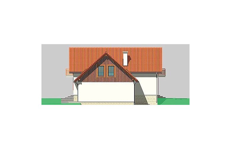 Projekt domu jednorodzinnego LK&387 - elewacja 4