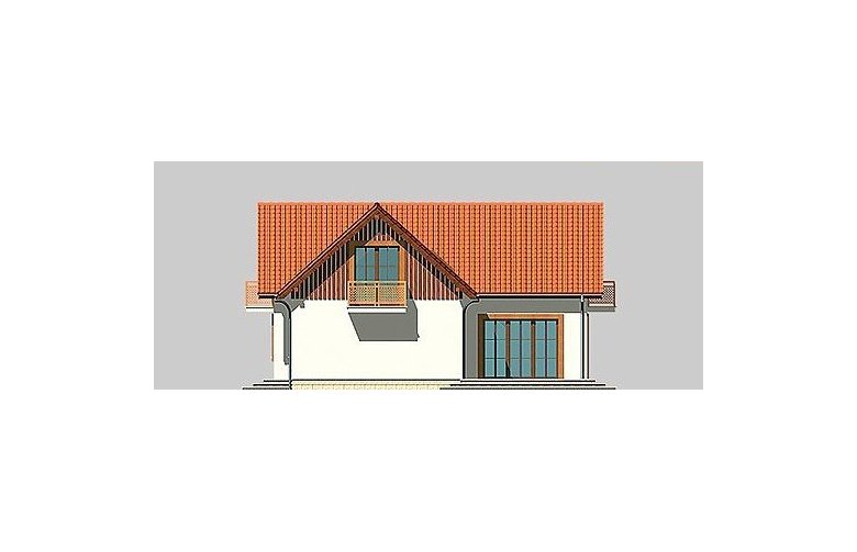 Projekt domu jednorodzinnego LK&387 - elewacja 3