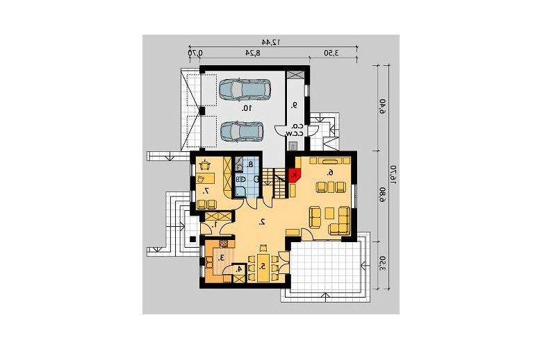 Projekt domu jednorodzinnego LK&387 - parter