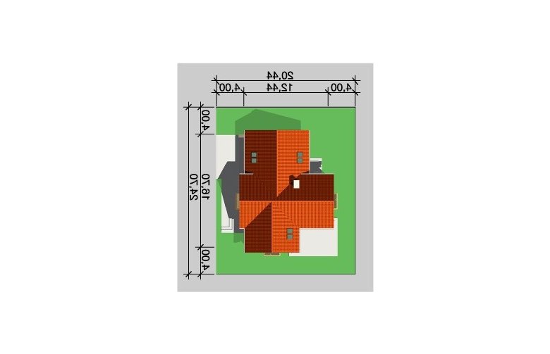 Projekt domu jednorodzinnego LK&387 - Usytuowanie - wersja lustrzana